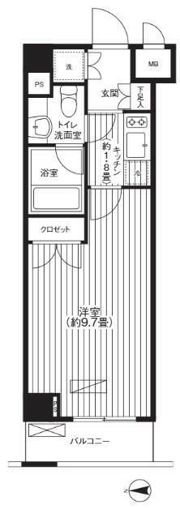 グランハイツ東新宿の間取り画像