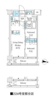 J．GRAN Court 品川西大井WESTの間取り画像