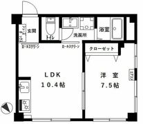 戸山コーポの間取り画像