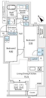 ミレアコート銀座プレミアの間取り画像