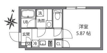 FABRIC中井due Residenceの間取り画像