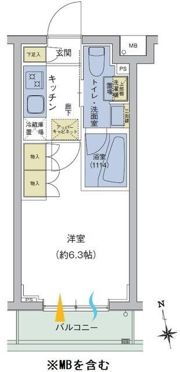 アジールコート品川中延の間取り画像