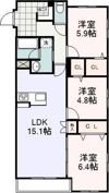 グランデクレシタ馬渕の間取り画像