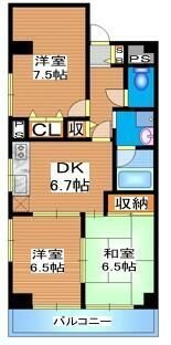 大関山ハイツの間取り画像