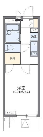 レオパレスかわせみの間取り画像
