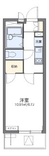 レオパレスかわせみの間取り画像