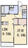 ラシーネT．I．の間取り画像