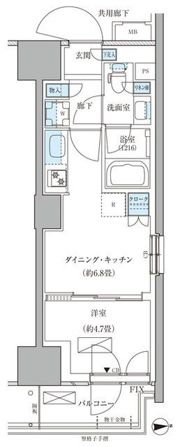パークアクシス品川天王洲アイルの間取り画像