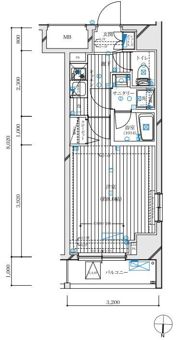 ライズコート住吉の間取り画像