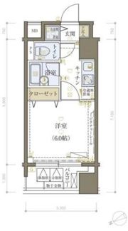 リヴシティ中央区築地の間取り画像