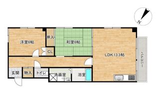 パルクビューナカヤマの間取り画像