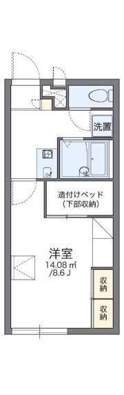 レオパレスブルームフセオの間取り画像