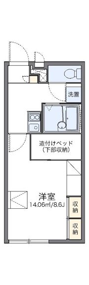 レオパレスウエノの間取り画像