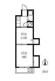 花月マンションの間取り画像