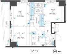ZOOM市谷本村町の間取り画像