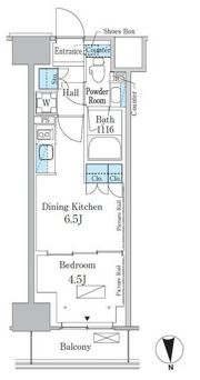 パークアクシス新宿百人町の間取り画像