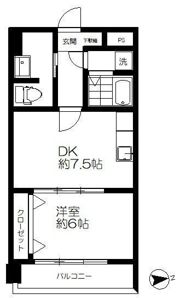 新高円寺ロイヤルマンションの間取り画像