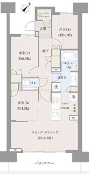 HARUMI FLAG SUN VILLAGE F棟の間取り画像