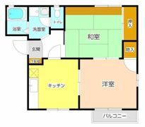 コーポ金子F棟の間取り画像