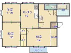 グリーンヒルズA棟の間取り画像