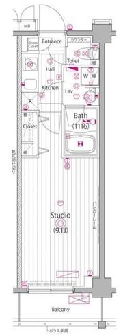 ガーラ・ヒルズ新宿の間取り画像