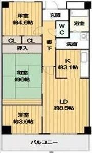 リアンジェ泉大津の間取り画像