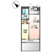 仮称）泉大津市千原町新築アパートの間取り画像