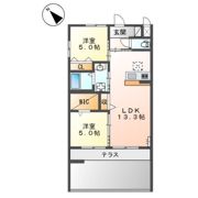 仮称）泉大津市千原町新築アパートの間取り画像