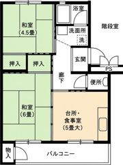 下川原団地9号棟の間取り画像