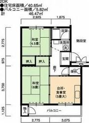下川原団地9号棟の間取り画像