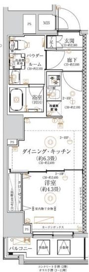 ガリシア森下Ⅵの間取り画像