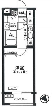 パレステュディオ中目黒の間取り画像