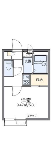 レオパレスクレスト千寿二号舘の間取り画像