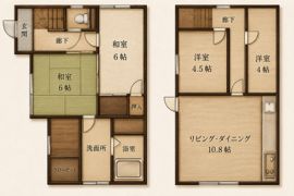 鴻巣市箕田貸家の間取り画像