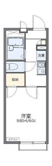 レオパレス六町の間取り画像