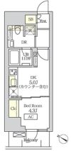 コスモグラシア新宿西早稲田の間取り画像