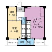 ビレッジハウス葛ノ葉4号棟の間取り画像