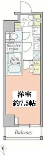 クレストコート新宿山吹町の間取り画像