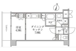 レジディア神楽坂Ⅱの間取り画像