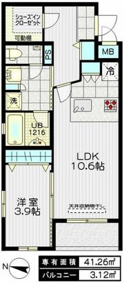 ラフィス中野の間取り画像