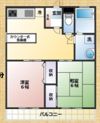 ハイリーコーエツA棟 Aの間取り画像