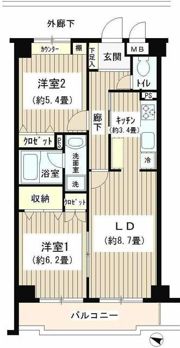 エステージ世田谷仙川の間取り画像