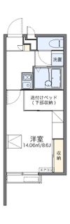 レオパレステイルザウエストの間取り画像