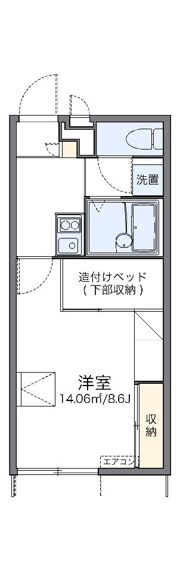レオパレステイルザウエストの間取り画像