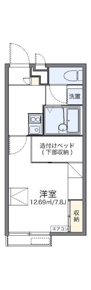 レオパレステイルザウエストの間取り画像