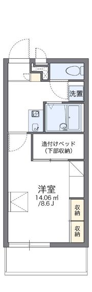 レオパレスパルフェⅡの間取り画像