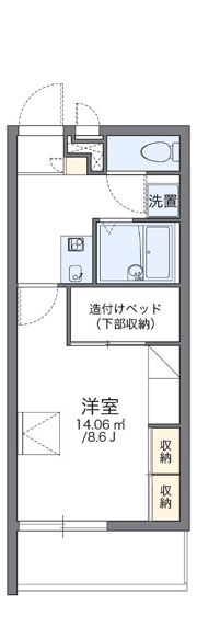 レオパレスパルフェⅡの間取り画像