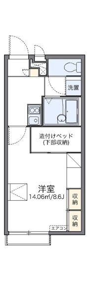 レオパレスヴェルデ美原の間取り画像