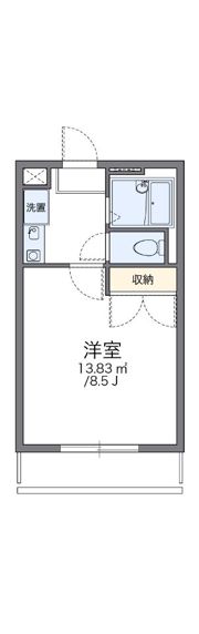 レオパレス二色の浜Aの間取り画像