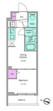 ドゥーエ梅屋敷の間取り画像